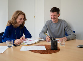Teacher and student during lesson