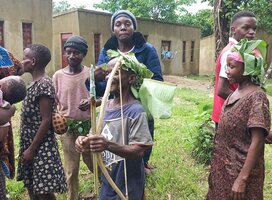 The photo was taken when the environmental conservation club visited the Pygmies of Bundibugyo in western Uganda 