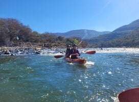 kayaking in river