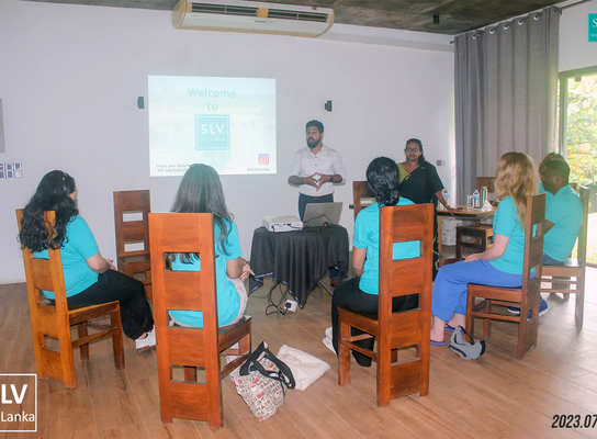 Volunteers recieving training