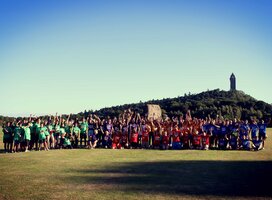large group of summer school students