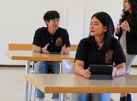 Students in their classes