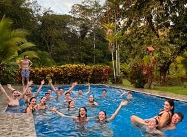 Team of Leapers chilling in the pool