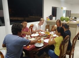 Dinner with host family