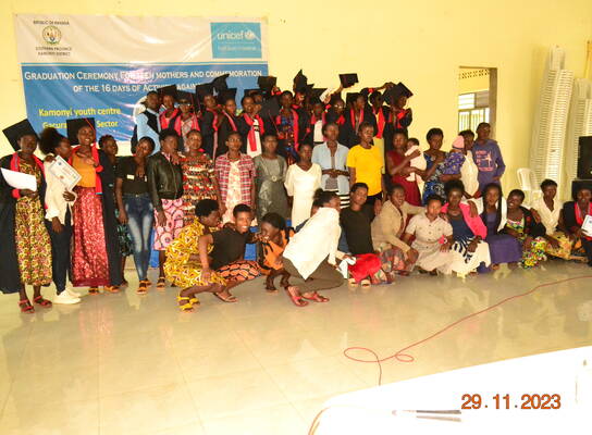 	Here , Relief of Single Mothers Organization has found the solution to gather with  Partners with UNICEF Rwanda , Second Graduation done on 29-, November 2023   with 24 teen Mothers graduated  150 families trained about Gender based Violence and now we are having  3 cohorts  of  30 teen mothers that will graduate at the end of May 2024  but still we are having a lot numbers of teen mothers who wants to join our program.Link  Rwanda Television NEW From 13 munutes 46 sec  to 16 minutes 04 second  : https://