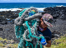 Give back to the host community by participating in beach cleanups