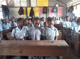 The children are able to attend class because they have sponsors who pays their School fees, buys their school uniforms, books, shoes and medical support.	