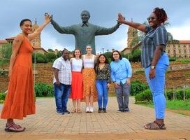 Nelson Mandela high five
