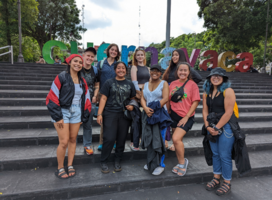 Student group at the Cuernavaca Sign