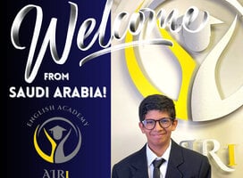 Student from Saudi Arabia at AIR1 ENGLISH ACADEMY in uniform