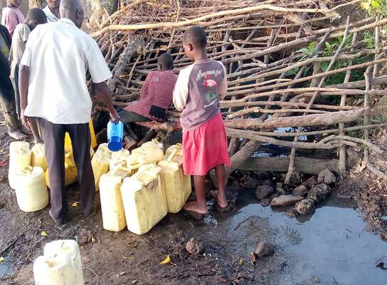 Communities have resorted to drinking water from open water wells