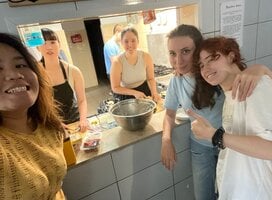 Volunteers in Wyszków cooking together, 2023