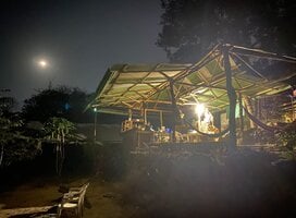 Our kitchen has the best moon view
