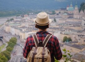 Man exploring Europe