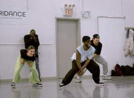 Students in a street style class