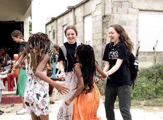 Students serving at Climb