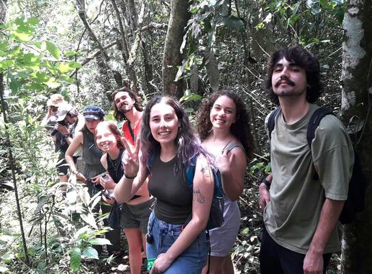 Visiting a local rain forest near San Ramón