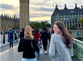 Students near Big Ben