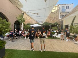 Students in the Patio