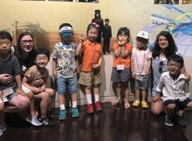 Teachers at museum with students