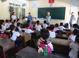 At primary school 