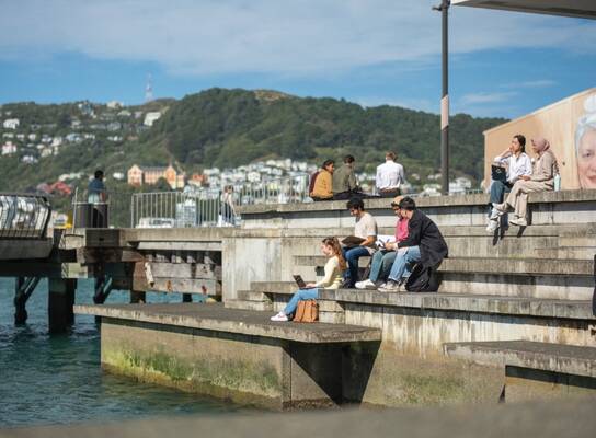 Studying at the waterfront