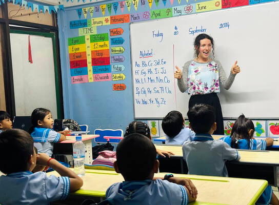 Xplore Cambodia Teaching in Class 1