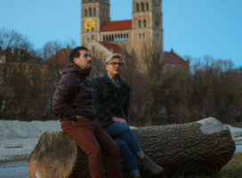 EF students exploring Munich at dusk