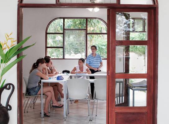 EF students in class at the Costa Rica school