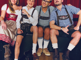 EF language year abroad students participating in an authentic Oktoberfest celebration