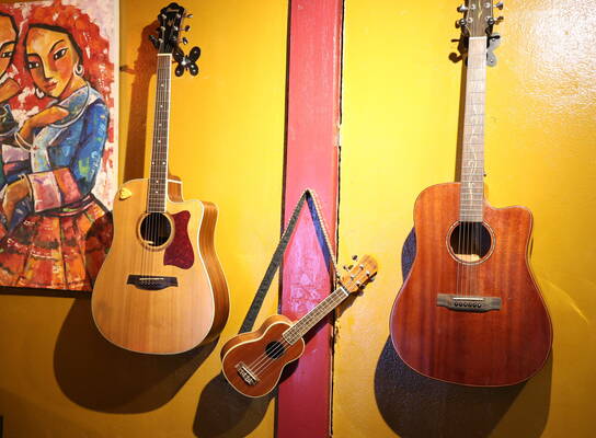 guitars on the walls