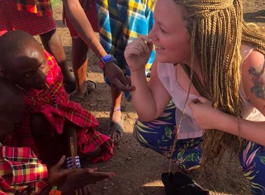 Health volunteers carry out medical activities in the heart of Maasai land.