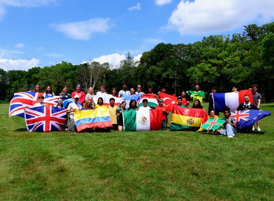 Camp USA participants celebrating International Day
