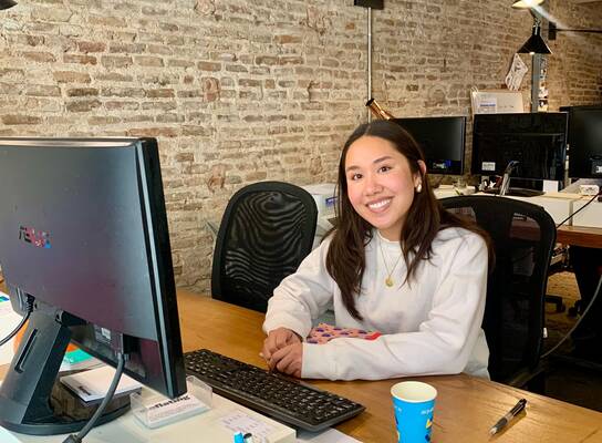 AIFS Abroad intern at work