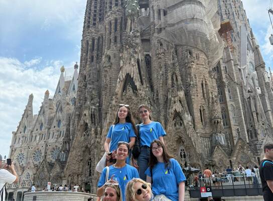 Summer 2025 Interns in Front of La Sagrada Familia