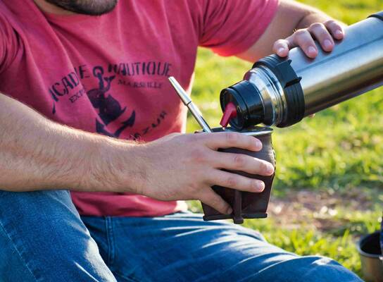 Person Drinking Mate