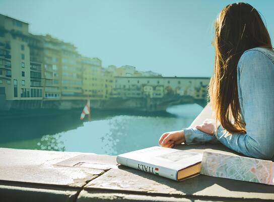 Student with a book