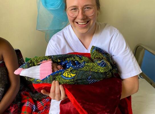 Our volunteer in the hospital
