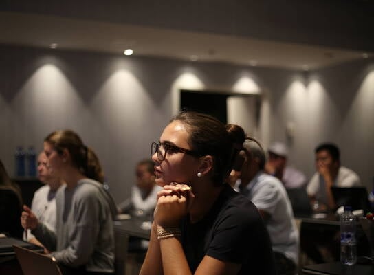 Student engaged during a classroom session