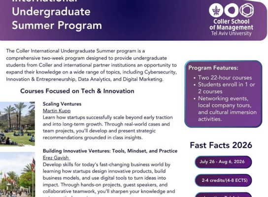 Flyer describing the program 