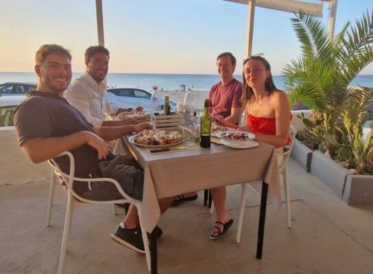 Welcome dinner with Harvard and Brunel students