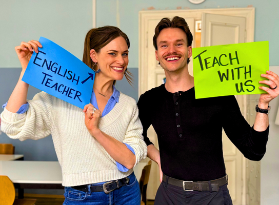Teachers at The Language House in Prague in one of our classrooms