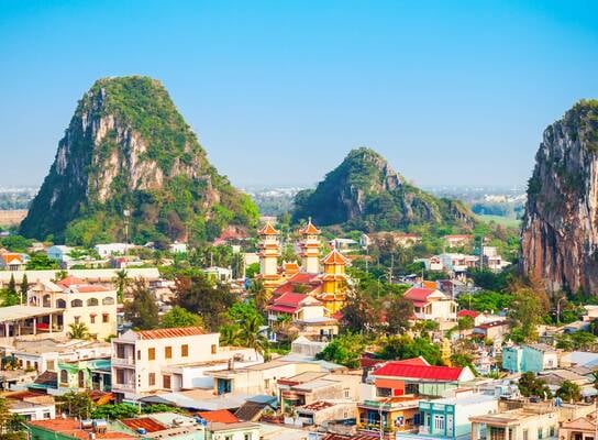 Aerial view of Da Nang, Vietnam