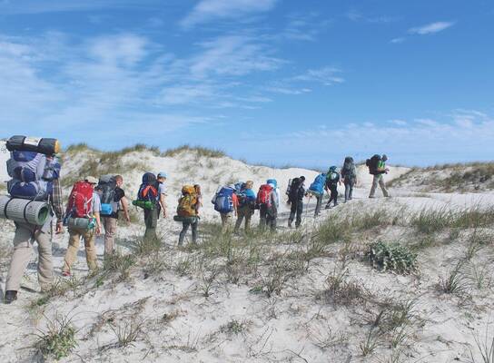 Students Trekking