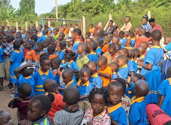 Pupils at Seed Junior School  on Assemble 