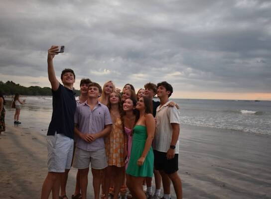 Teens on the beach in Costa Rica