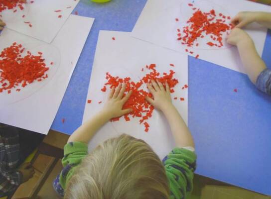 Volunteers in a childrens education and arts project in Ireland