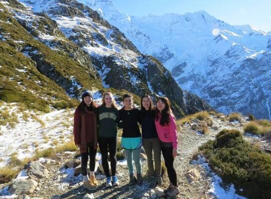 Friends Hiking in the Mt. Cook/Aoraki region