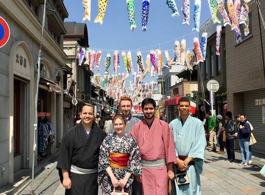 Students in Kimonos