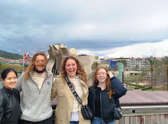 Students at Guggenheim in Bilbao